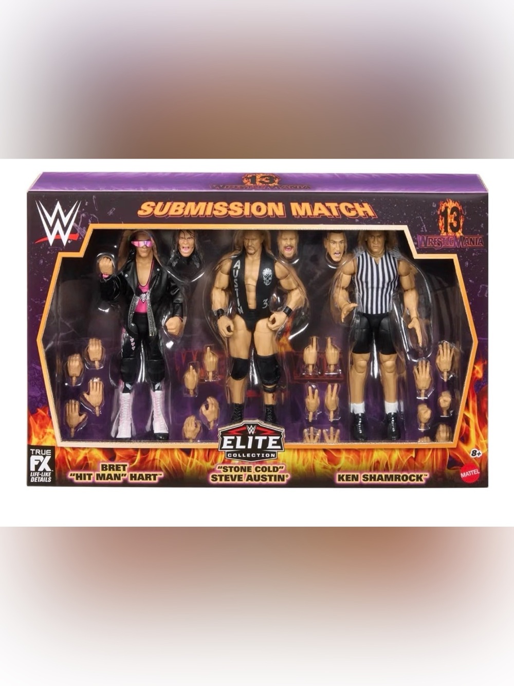 WWE WrestleMania 13 "Submission Match" 3-Pack Elite Collection Action Figure Set
